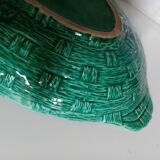 Digoin-Sarrguemine green earthenware dish