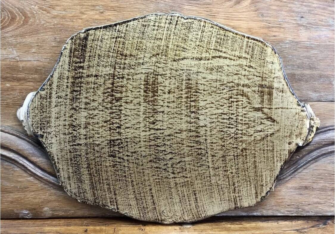 Ancien plateau Florentin bleu et or