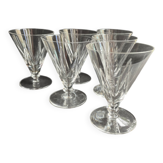 6 Verres à vin – Saint Louis service Bossuet taille 10406