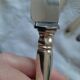 9 cheese/dessert knives silver metal blade Nogent