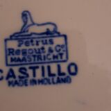 6 assiettes plates Castillo Faience Hollandaise Regout/co