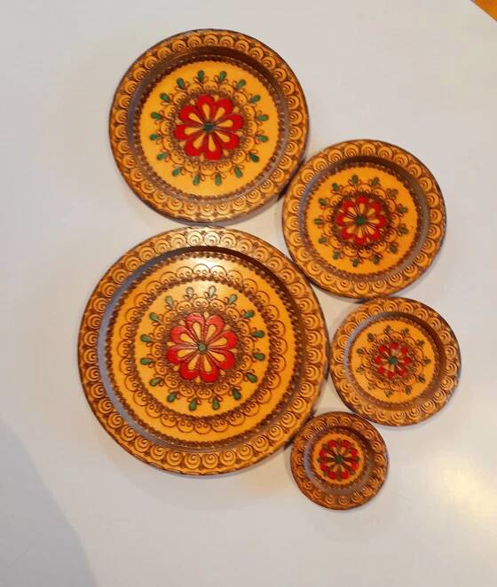 Plateaux en bois vintage