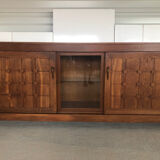 Art deco sideboard with checkered doors and top