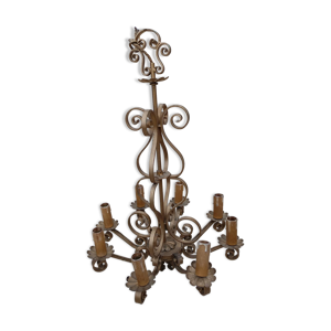 lustre en fer forgé