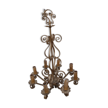 Wrought iron chandelier