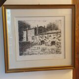 Framed lithograph