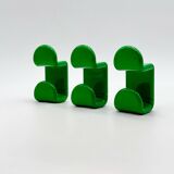 Set of Green Wall Hooks by Ambrogio Rossari for Gedy, 1970s