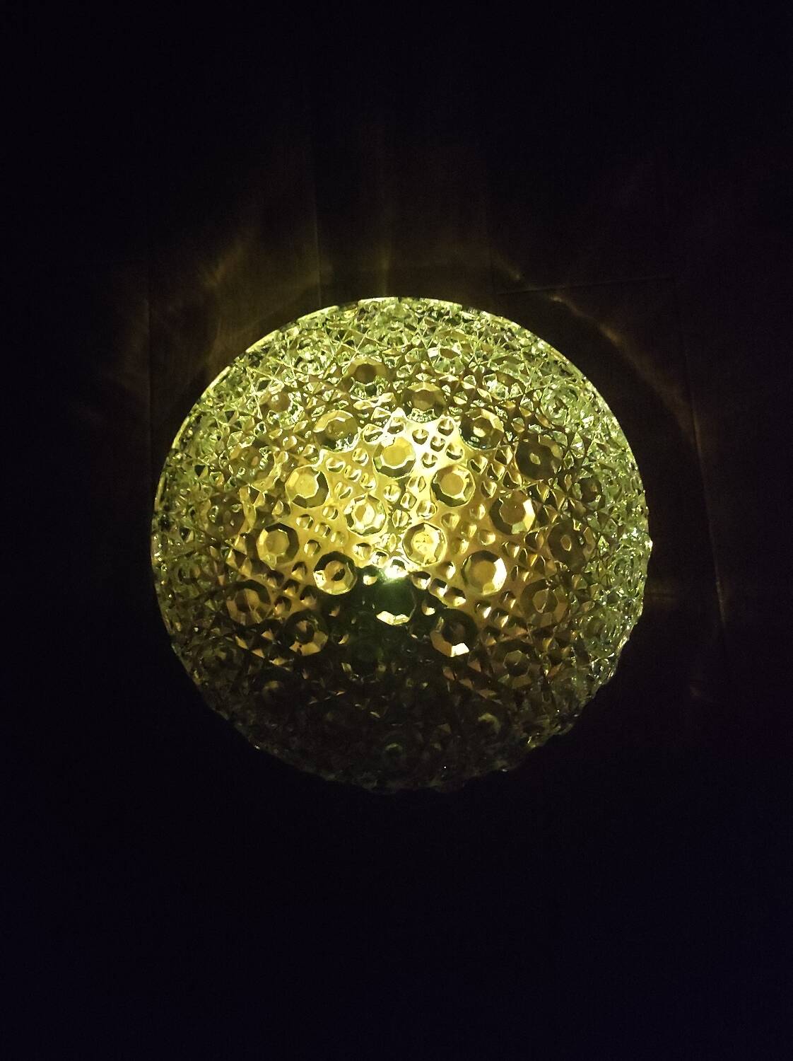 Glass ceiling light globe with relief decoration