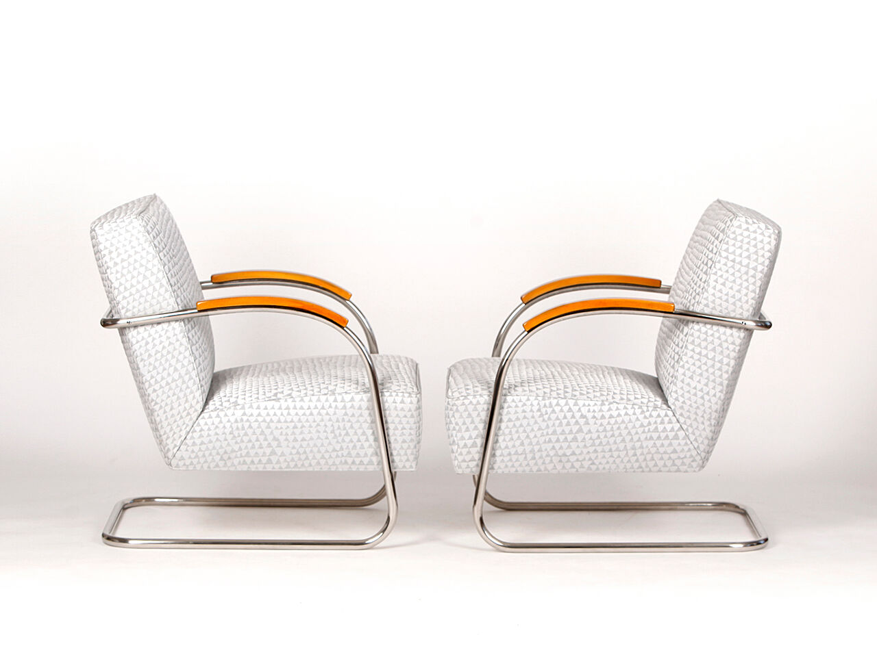 Tubular Steel Armchairs from Mücke-Melder 1930s, Set of Two