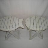 Pair of folding stools