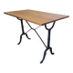 Table bistrot piètement fonte dessus en chêne
