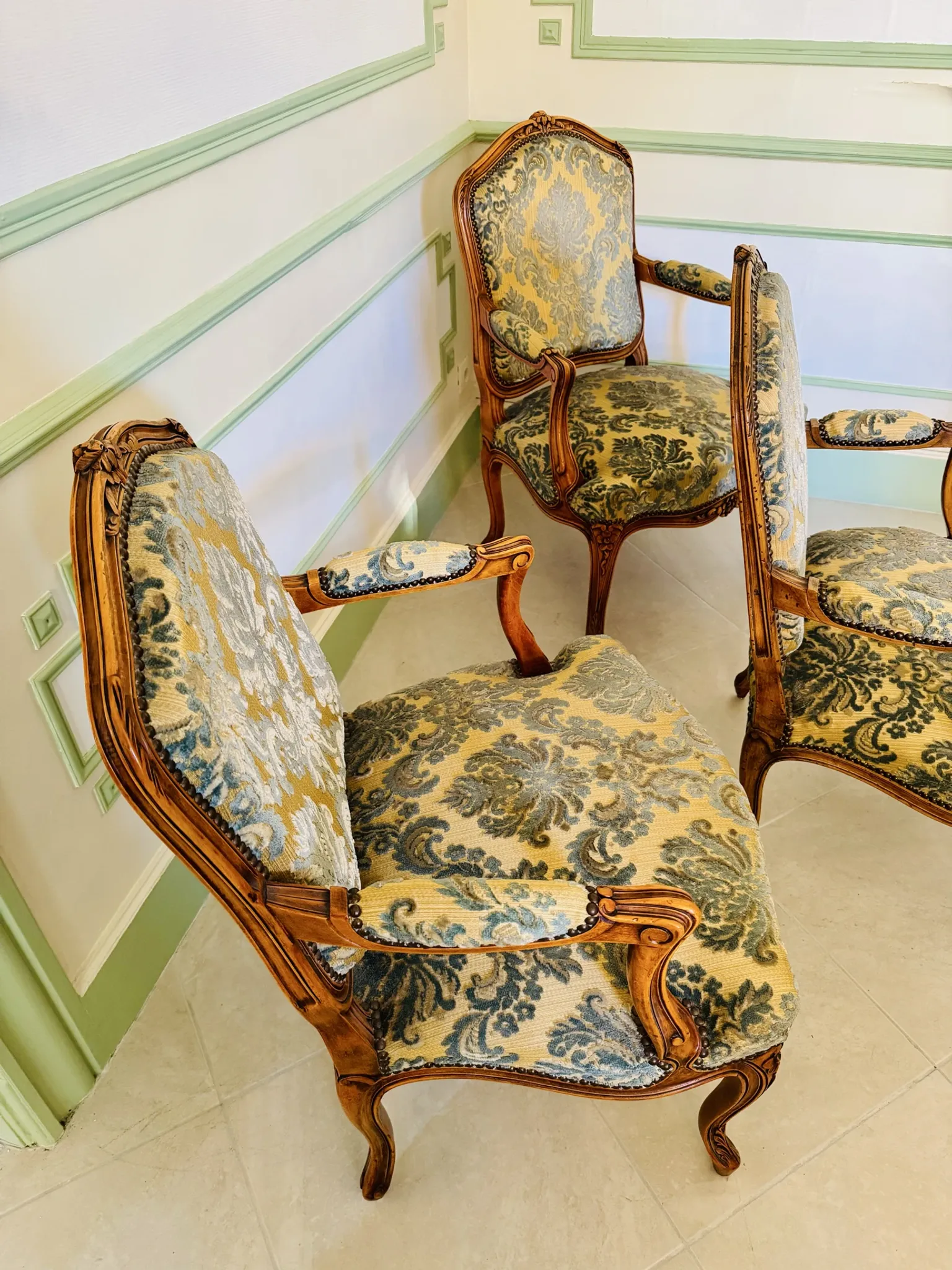 Set of Louis XV style armchairs