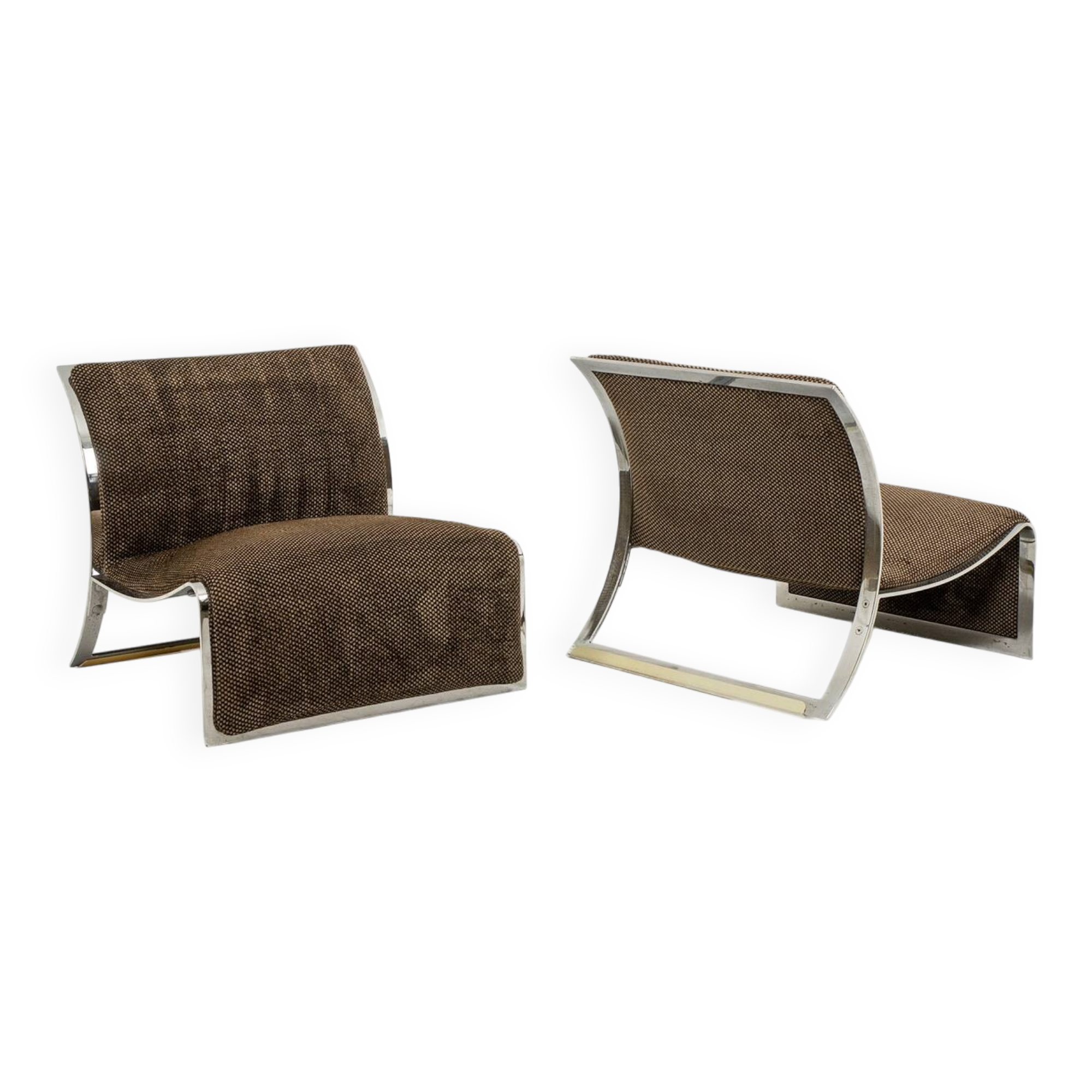 Vittorio Introini for Saporiti. Pair of armchairs. 1970s.