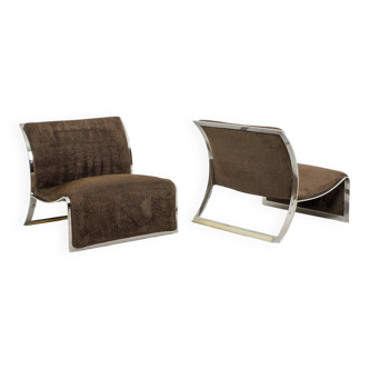 Vittorio Introini for Saporiti. Pair of armchairs. 1970s.