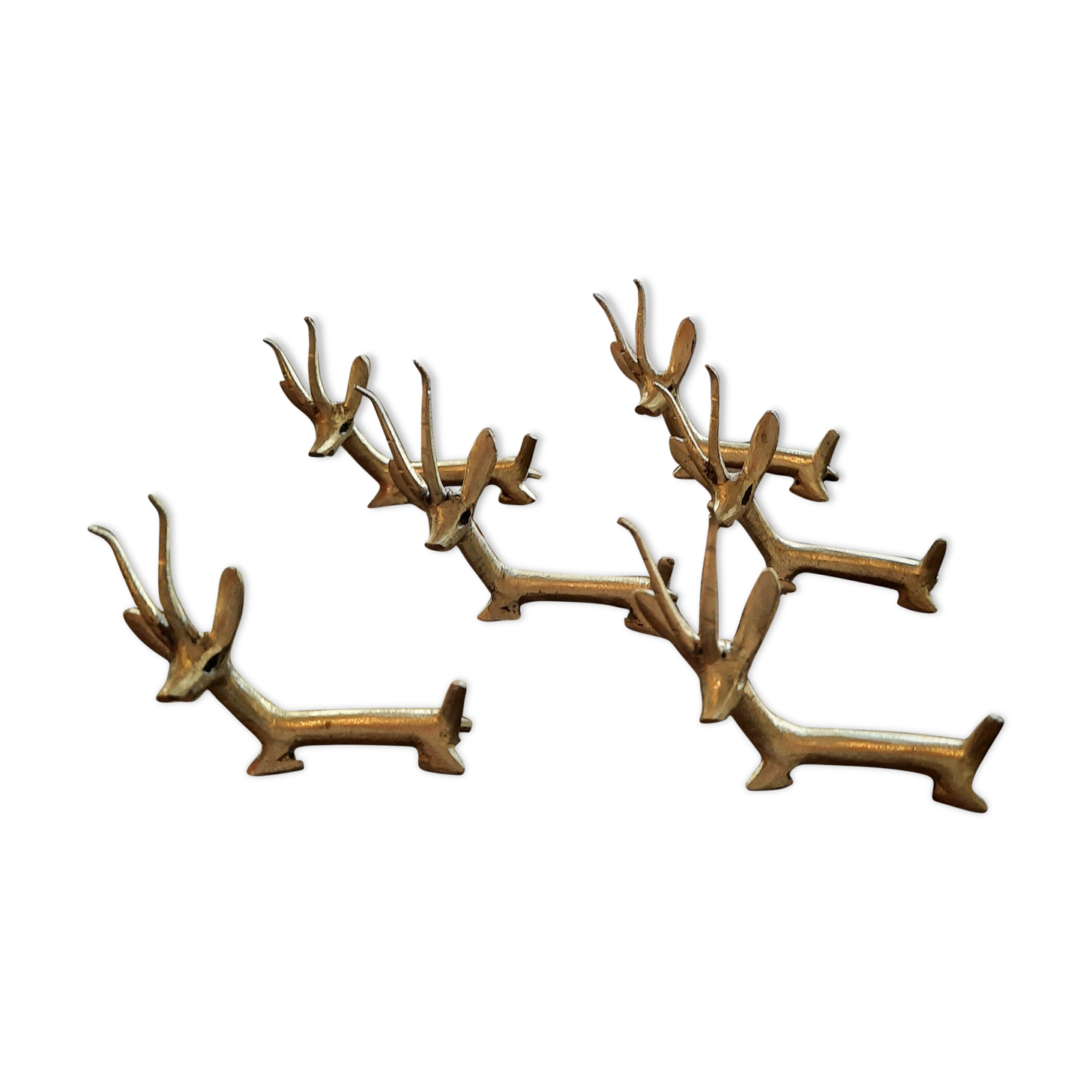 6 silver metal knife holder