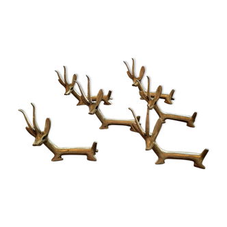 6 silver metal knife holder