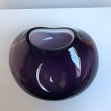Vase verre bicolore parme