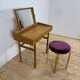 Table de maquillage en teck avec miroir, Danemark 1960