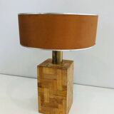 Straw marquetry lamp