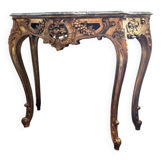 Console in gilded wood