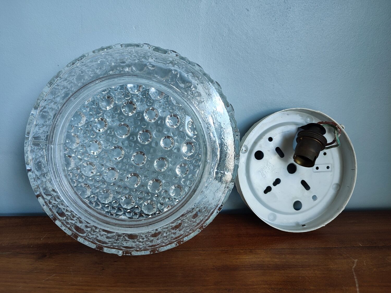 Prisma round ceiling light in vintage glass