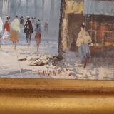 Oil on canvas Paris Montmartre by Billings