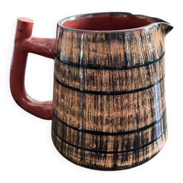 Tiger striped enamel pitcher