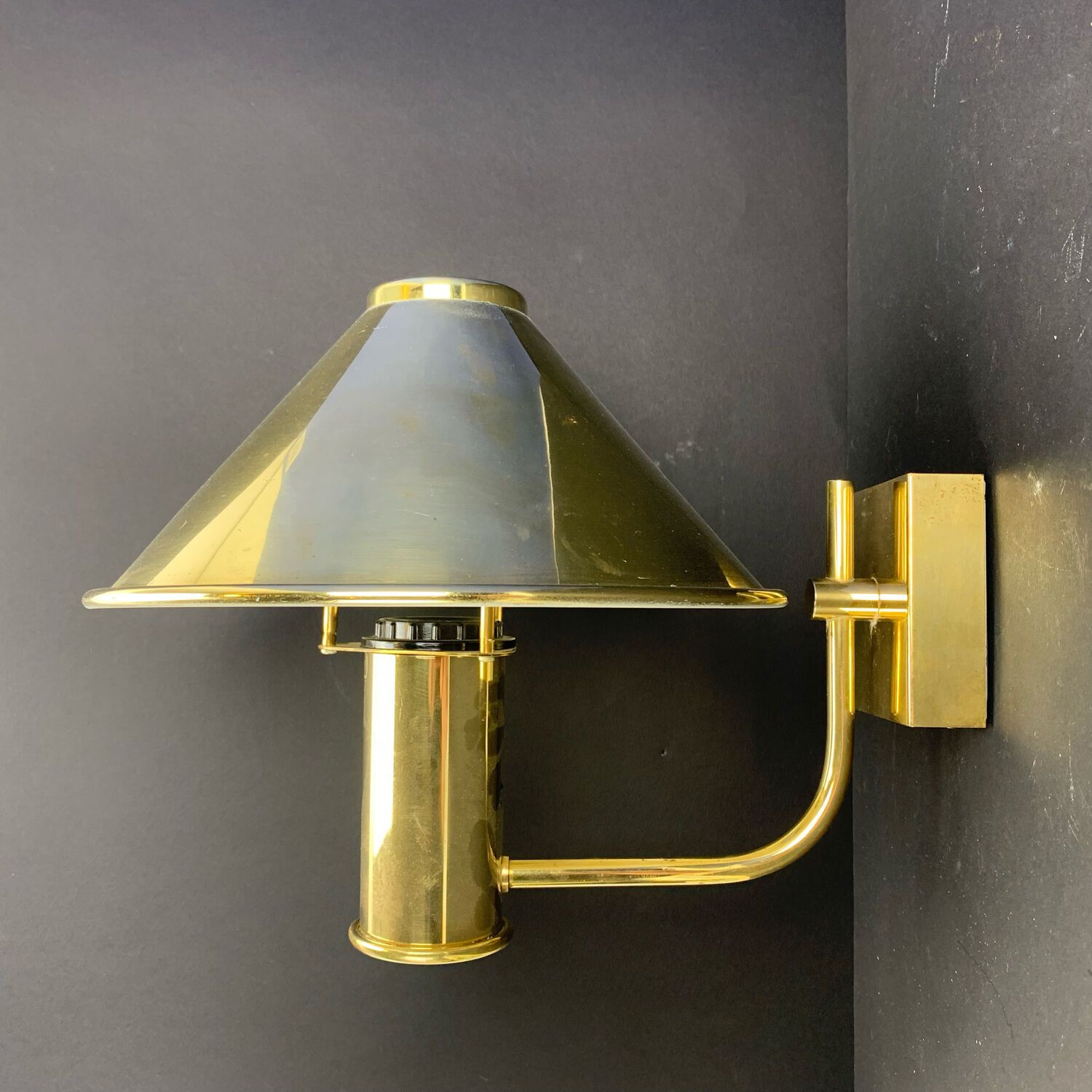 Brass lamps høvik lys jonas hidle denmark 1970 vintage scandinavian design