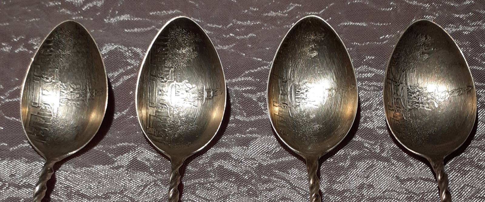 4 Silver teaspoons