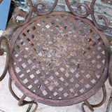 Antique chaise française en fer forgé
