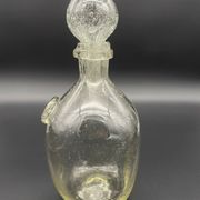 Vintage carafe from Verrerie de Biot in bubble glass with a round stopper.