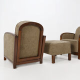 Set of two art deco armchairs