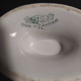 White iron earth sauce boat from Creil and Montereau, late 19th century