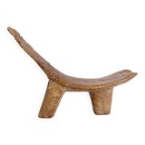 "Lobi" African tripod wooden stool from Burkina Faso