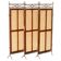 Vintage 3-panel wrought iron screen, bergère and hardwood.
