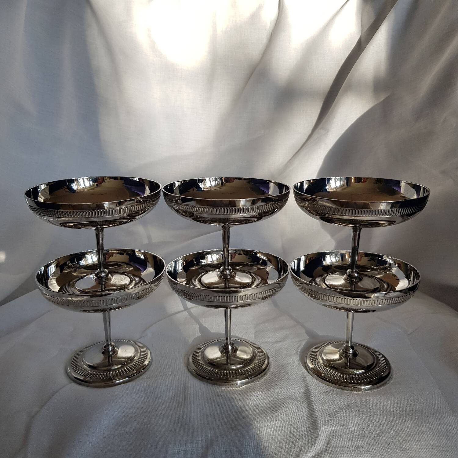 Coffret de 6 coupes à glace en inox Jean Couzon