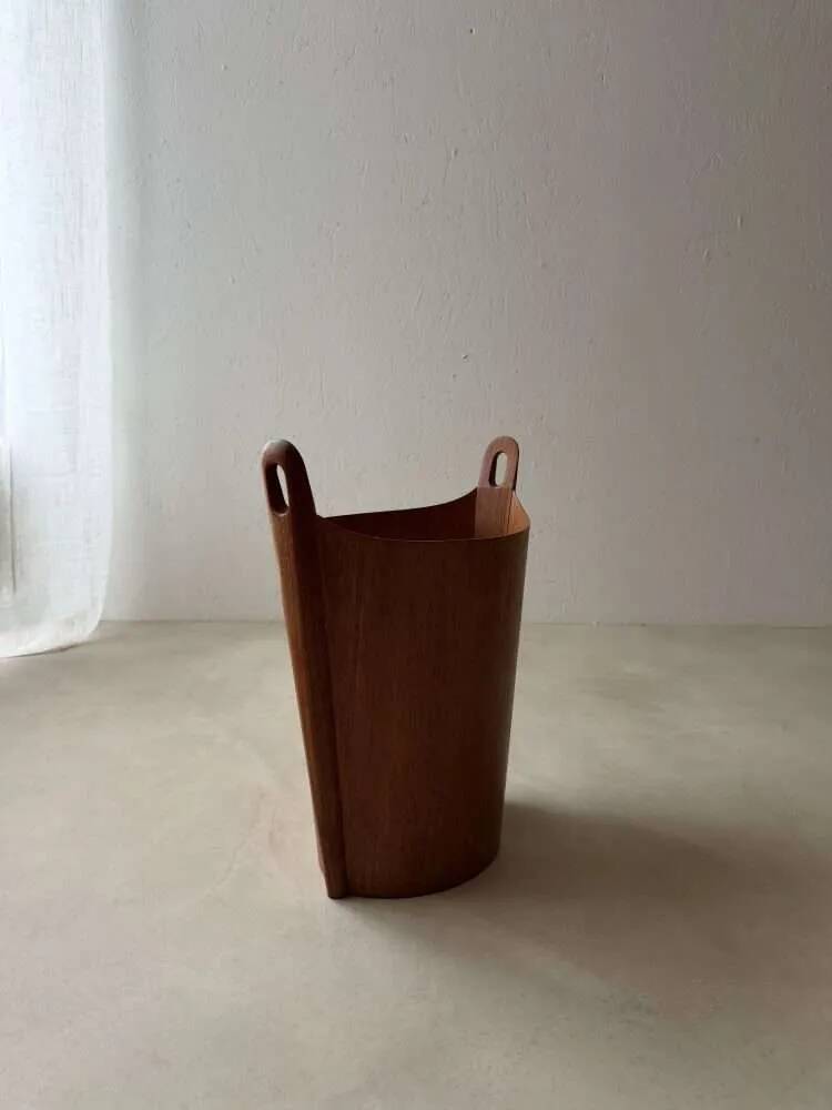 Vintage paperbin Einar Barnes PS Heggen teak 1960s