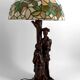 Lampe sculpturale « Don Quichotte, Sancho Panza », Forêt-Noire, vers 1950