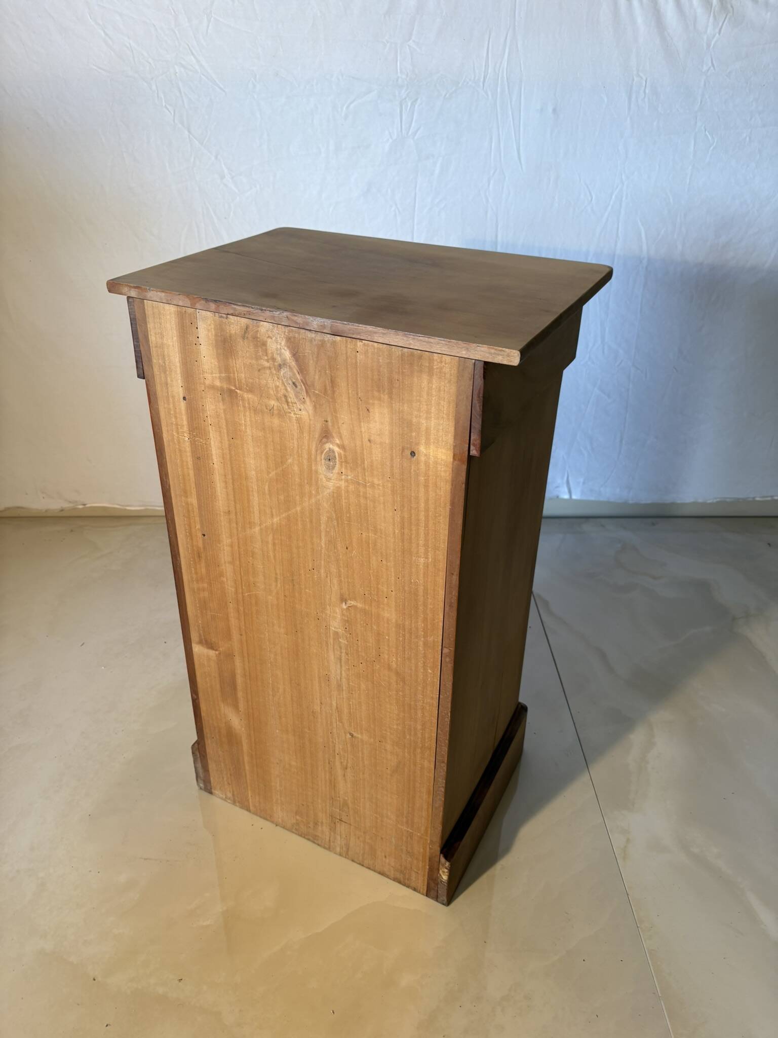 Bedside table or small storage unit in natural wood – country style