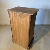 Bedside table or small storage unit in natural wood – country style