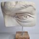 Eye of Michelangelo's "David", vintage cast after Brucciani, on base, 27 cm