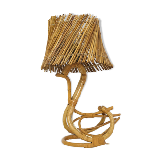 Rattan laying lamp from the 60s-70s.