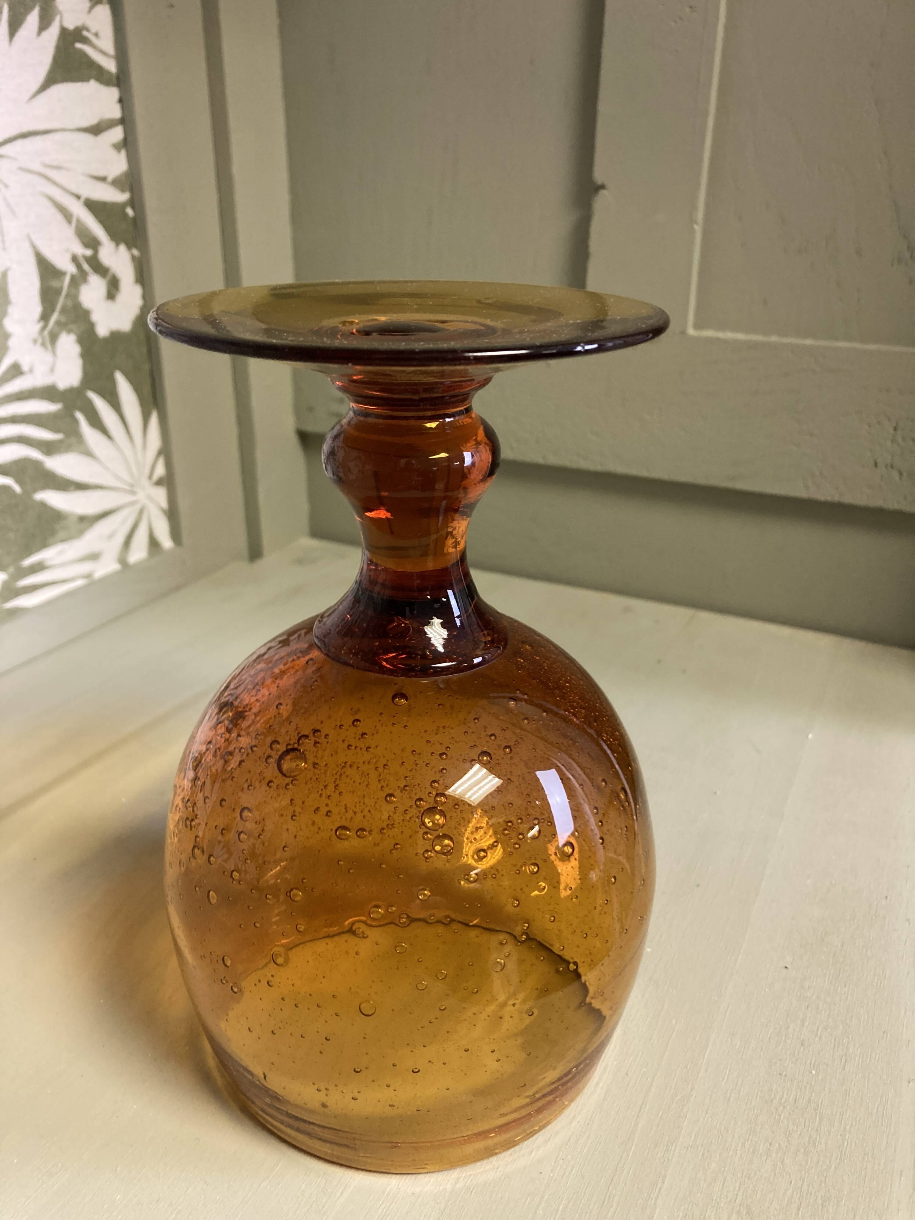 Bubble glass vase