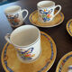 Bernardaud Limoges Borghèse – 5 cups + 4 saucers in porcelain