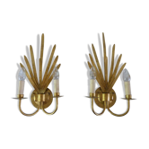 Pair of golden wall lamps