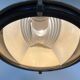 Grey Industrial Pendant Lamp with Clear Glass Cover, 1970s