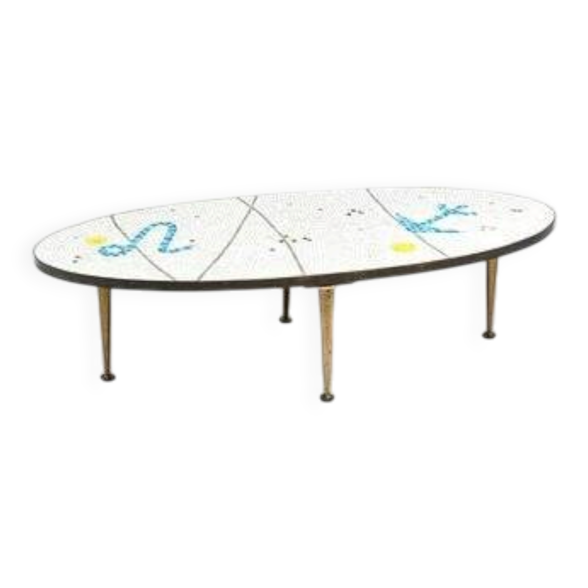 Vintage Mosaic Side Table, 1950s