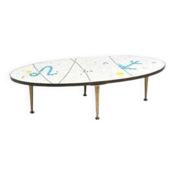 Vintage Mosaic Side Table, 1950s