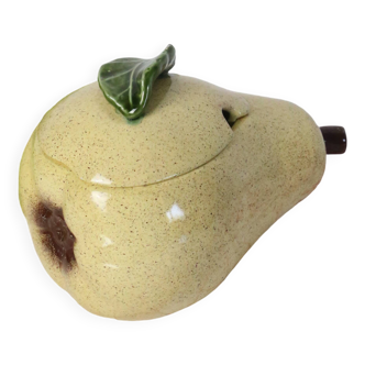 Soupière Poire en barbotine, vintage