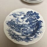 English plates Gien countryside